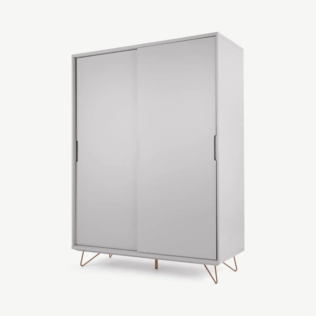 Elona Sliding Wardrobe, Grey and Copper