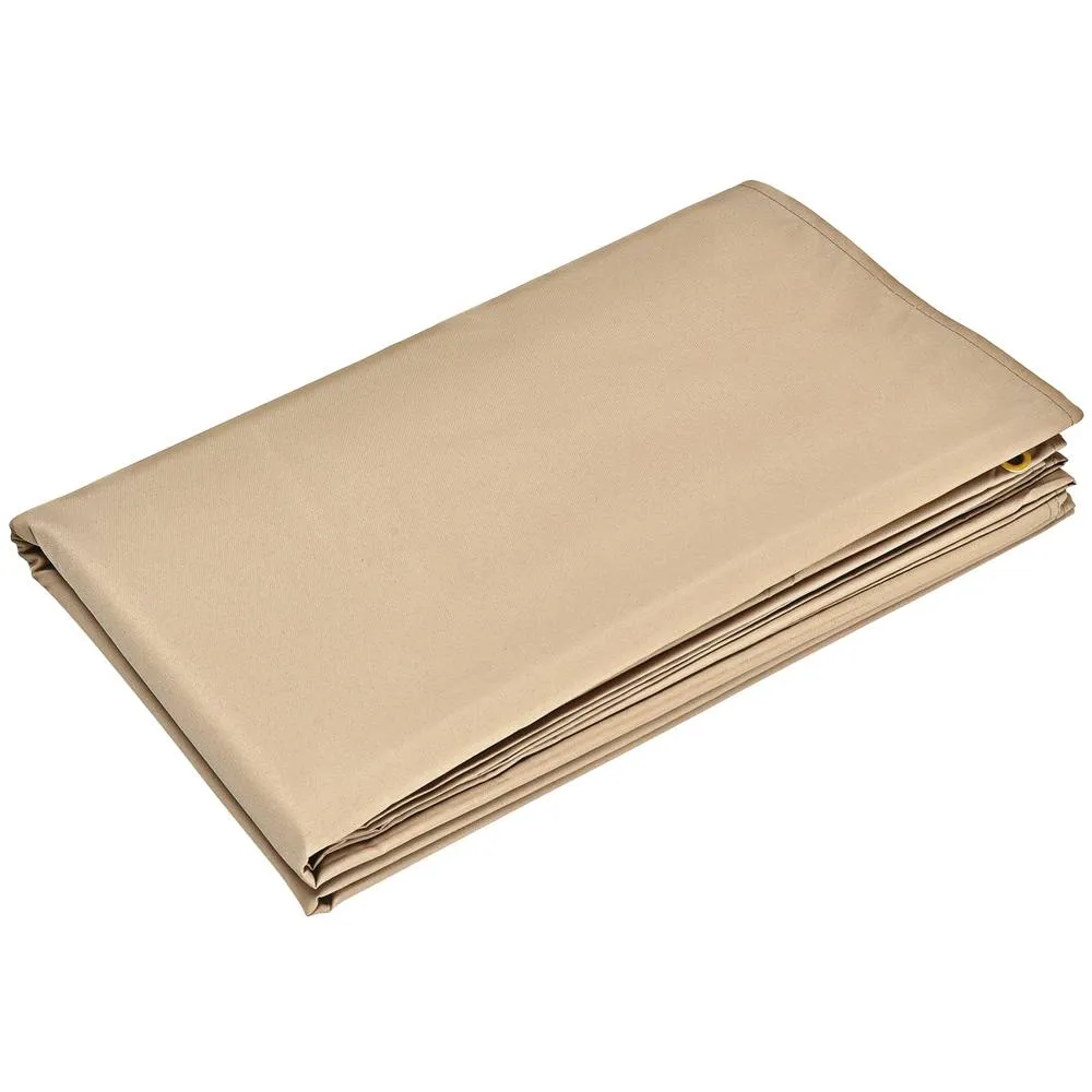 Costway Sun Block Shade Cloth 17FT x 7FT UV Resistant Mesh in Khaki