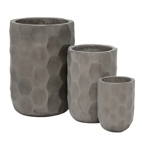 Geradis Set of 3 Pots  Concrete