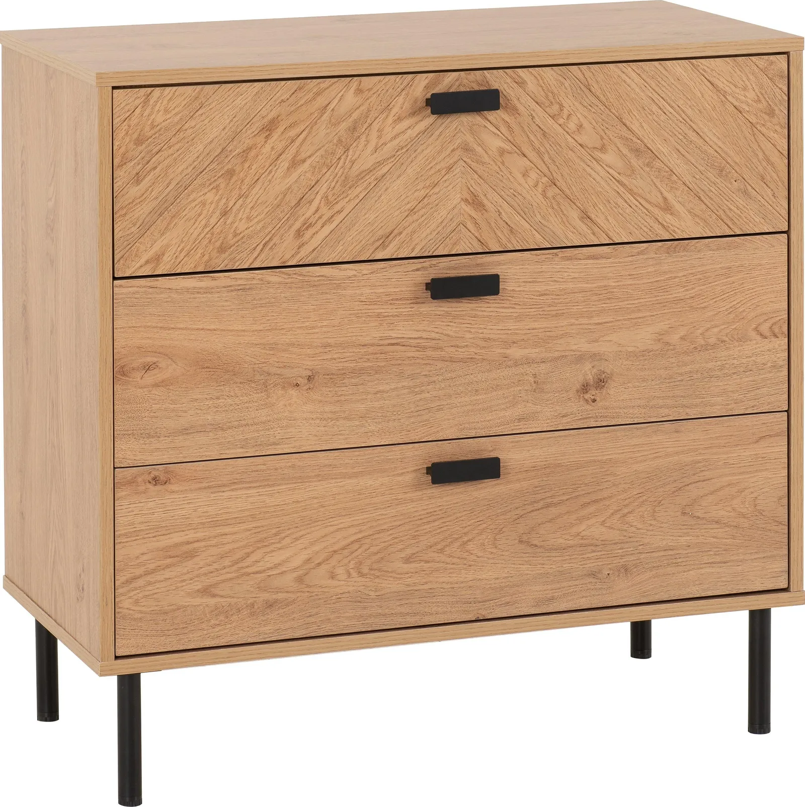 Seconique Leon 3 Drawer Chest in Natural 2