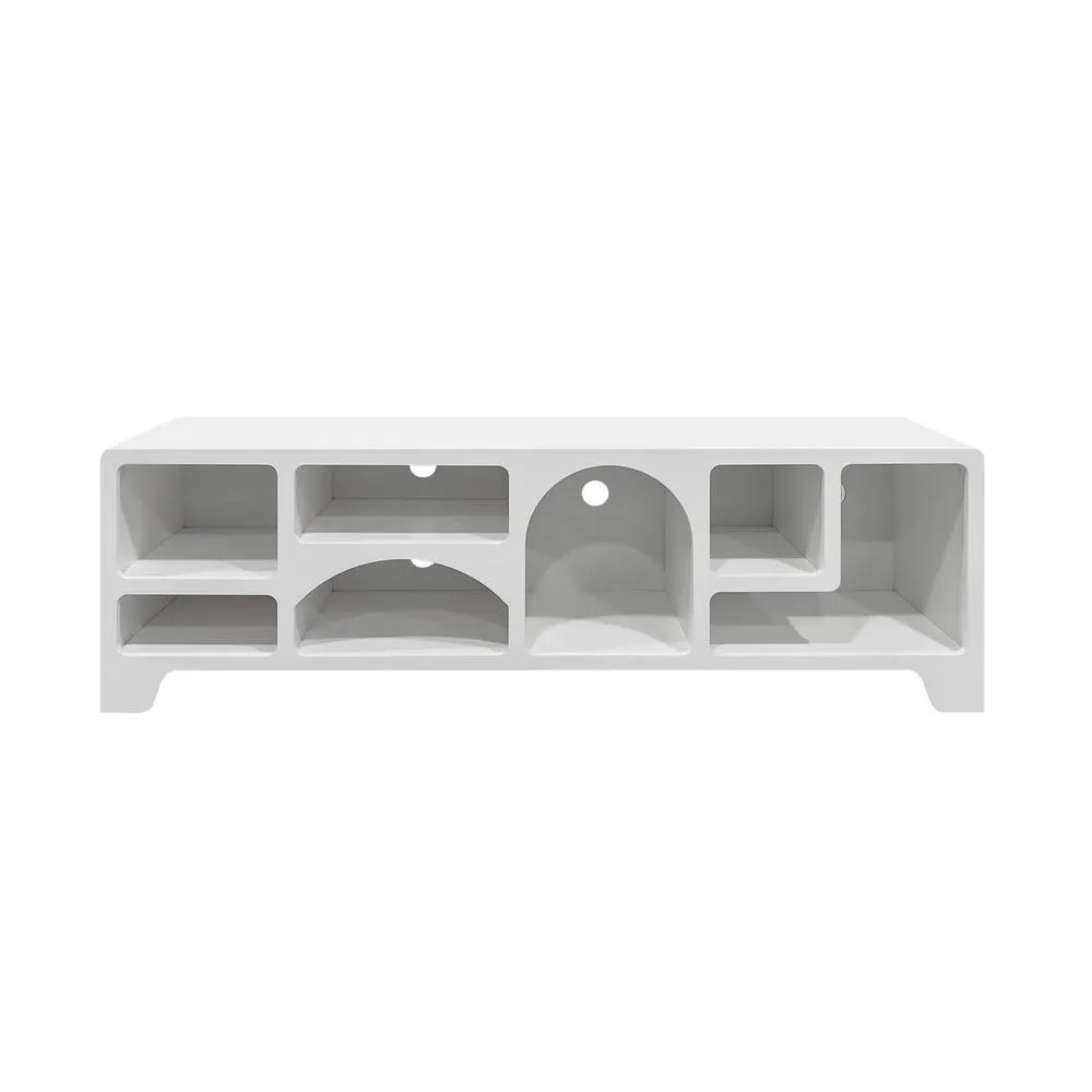 sweeek White wood effect tv stand 160cm 6
