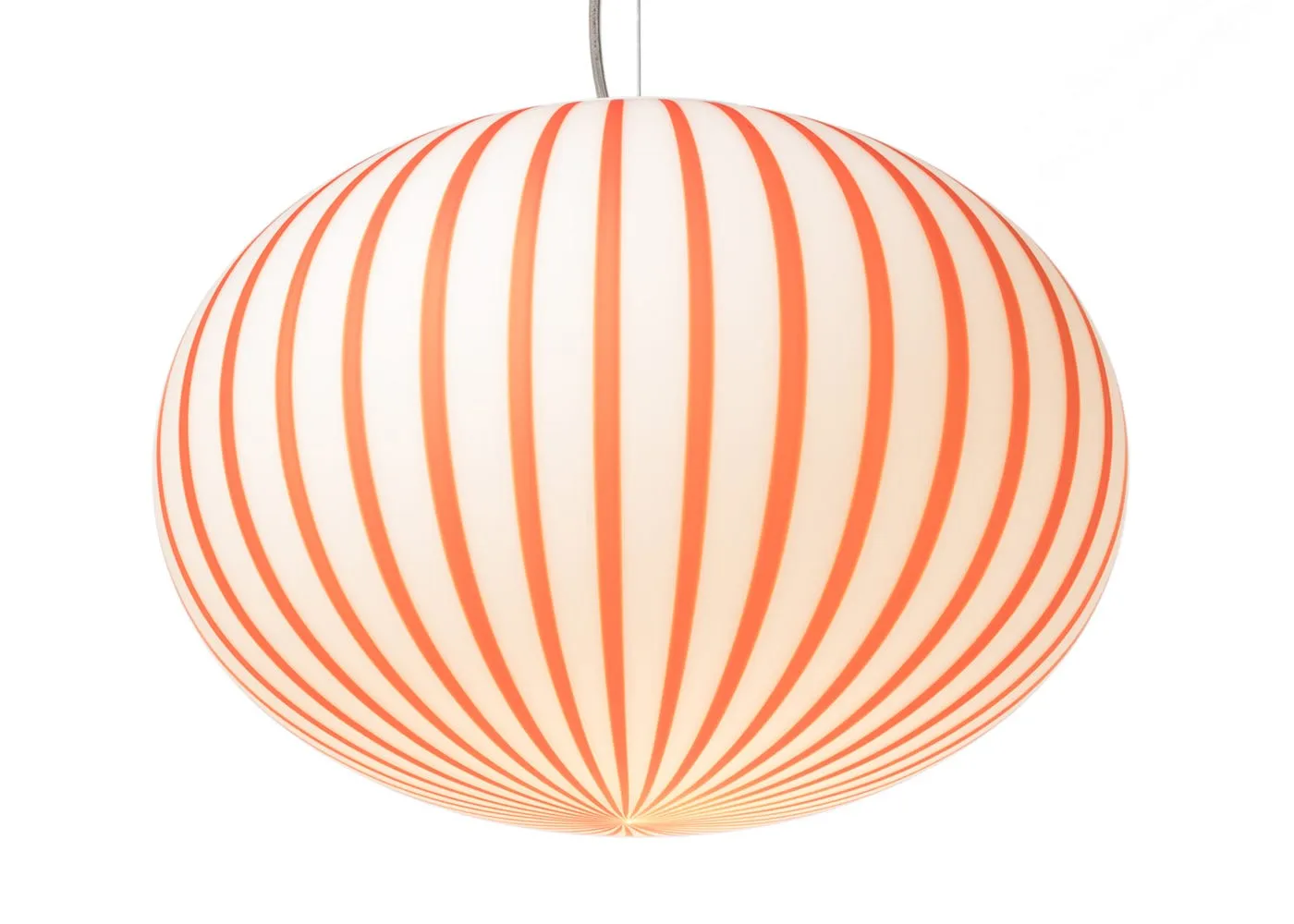 Established & Sons Filigrana S4 Ellipse Pendant Light White/Red