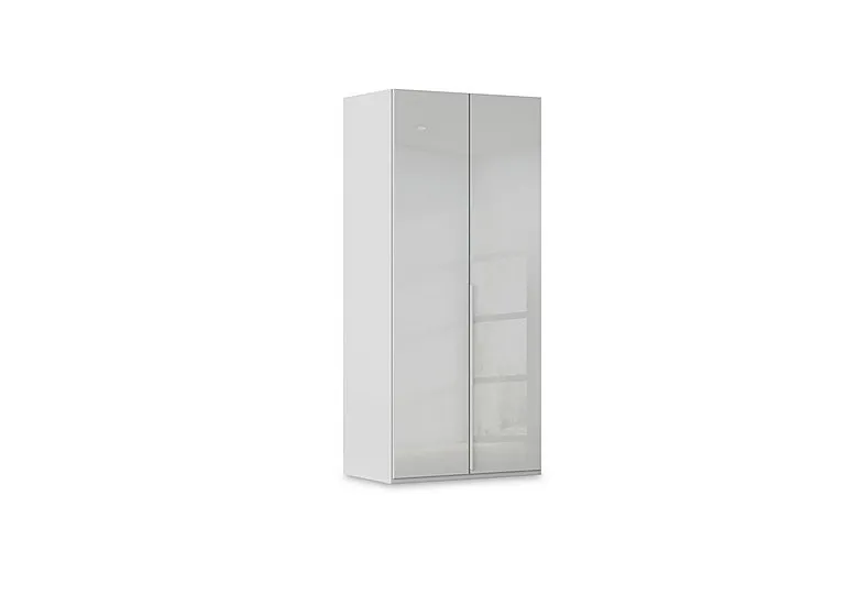 Haven 101cm 2 Door Hinged Wardrobe with Glass Doors