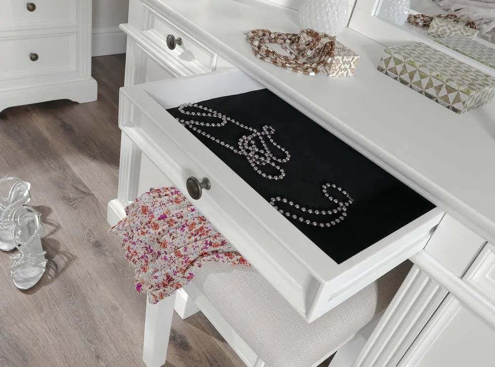 Statement Furniture Gainsborough White Dressing Table with 7 Drawers 2