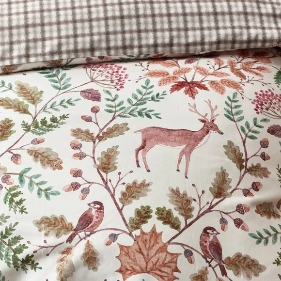 Catherine Lansfield Woodland Stag Duvet Cover & Pillowcase Set 3