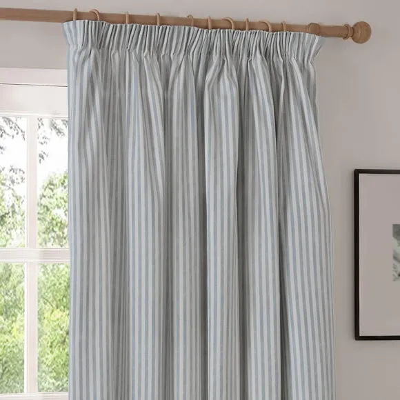 Yard Hebden Striped Pencil Pleat Curtains (Blackout Available)