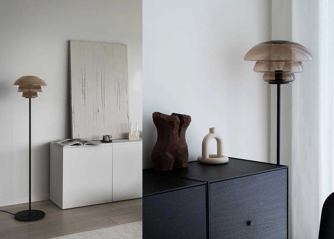 Hadeland Glassverk Archive 4006 Floor Lamp Grey & Black 3