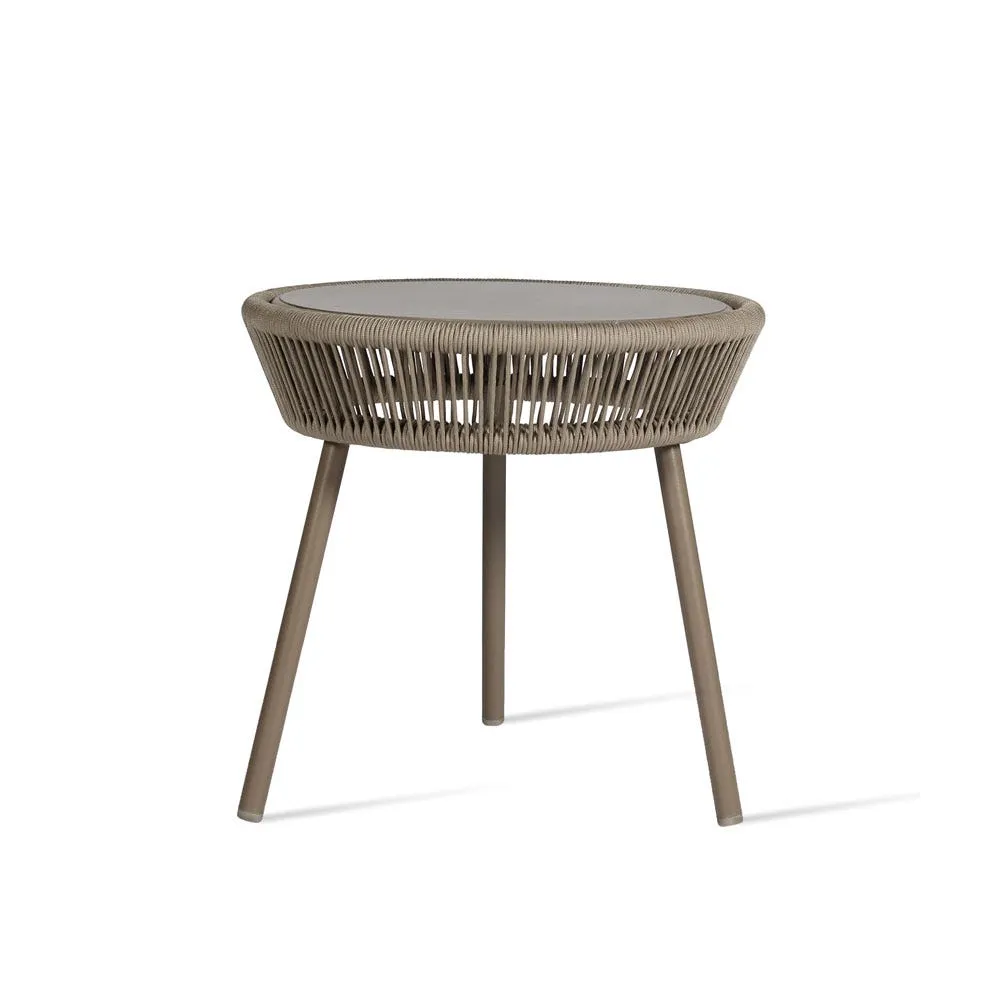 Vincent Sheppard Loop Outdoor Side Table Taupe Rope 3