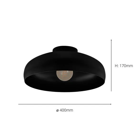 EGLO Mogano Retro Semi-Flush Ceiling Light 4