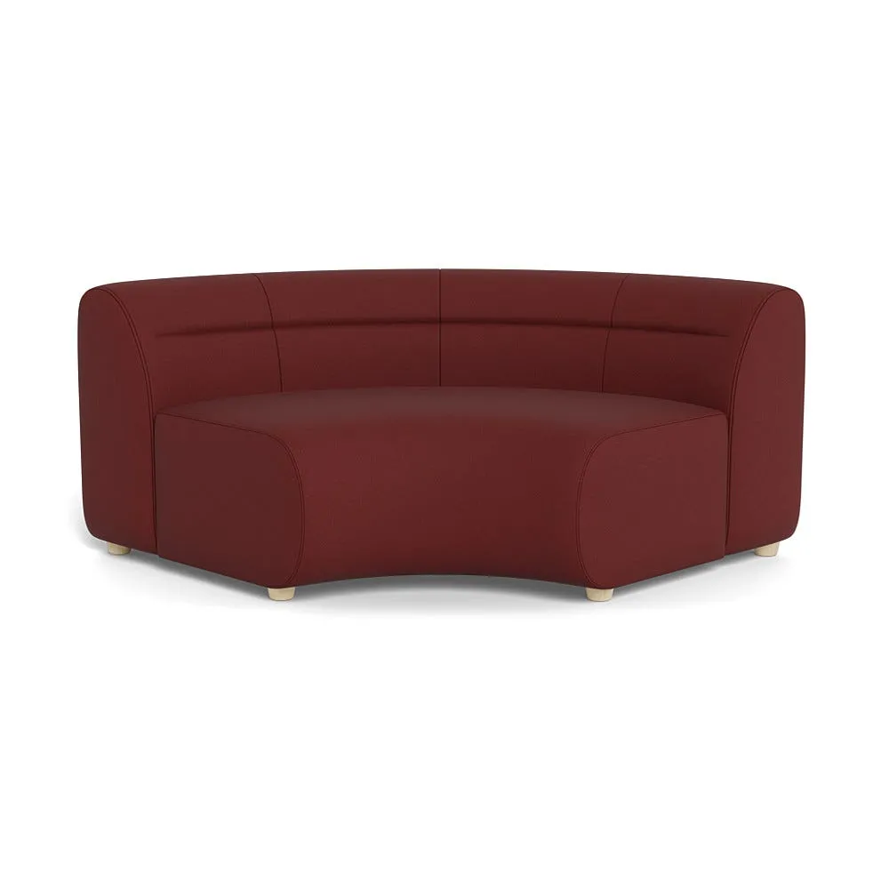 Heal's Lilli Curved Corner Unit Module Capelo Linen-Cotton Etruscan Red Natural Feet