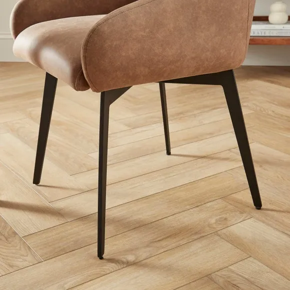 Jase Swivel Dining Chair, Faux Leather 3