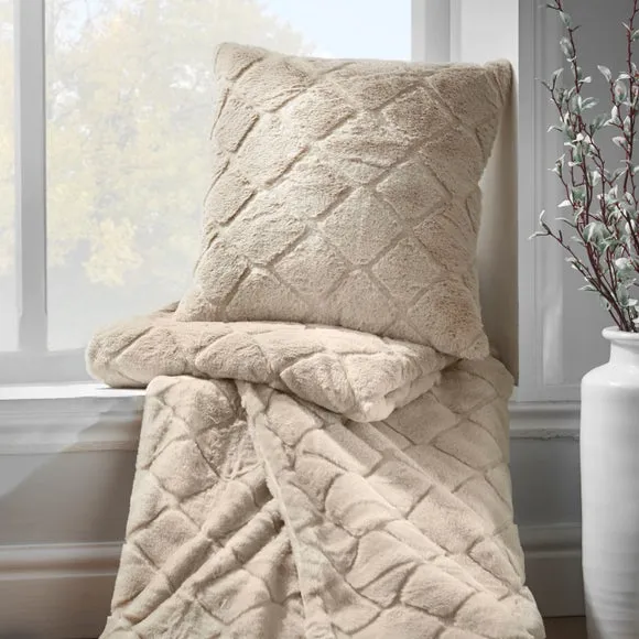 Catherine Lansfield Cosy Diamond Square Cushion 3