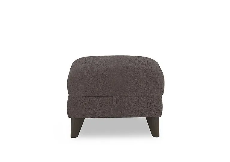 Dreamer Fabric Storage Footstool - Dark Grey