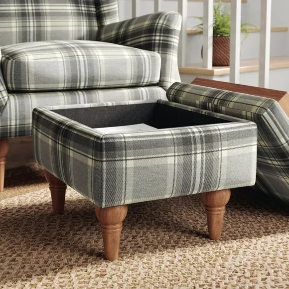 Charnwood Checked Storage Footstool 2