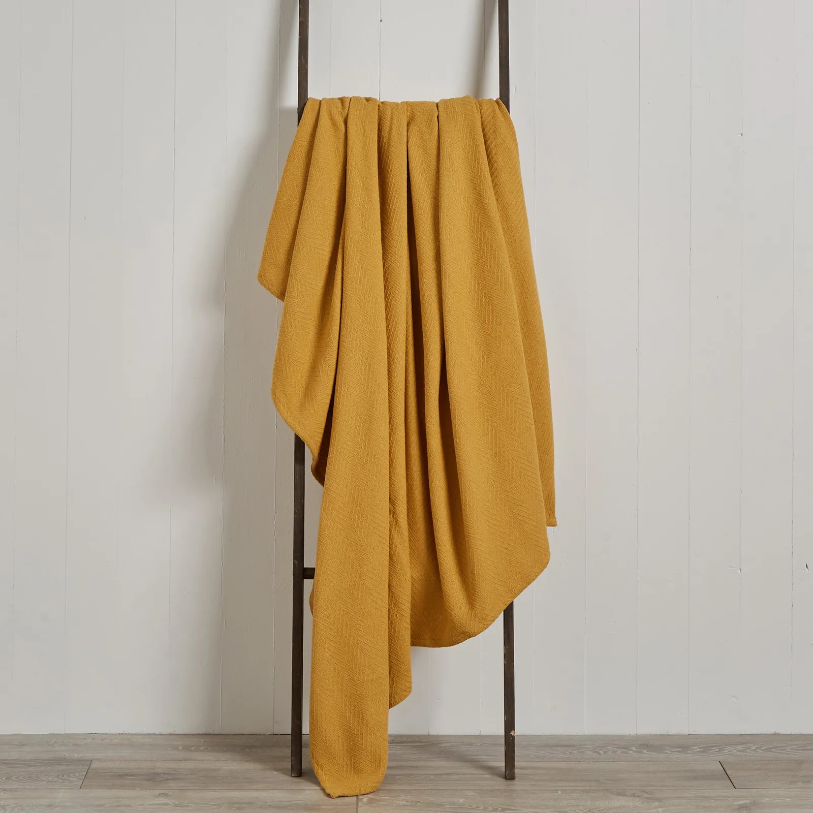 Hampton 200cm x 200cm Throw Yellow