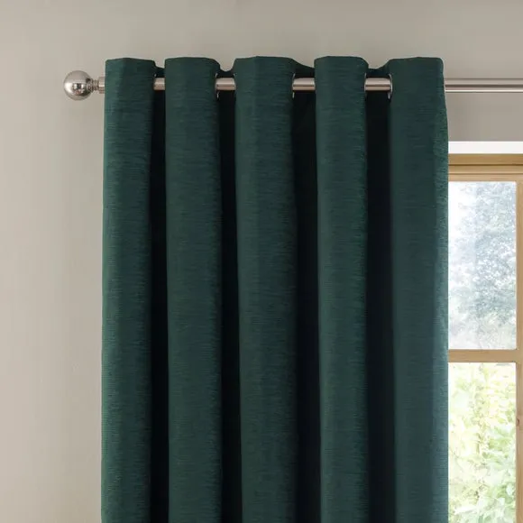 Genoa Chenille Blackout Eyelet Curtains 1