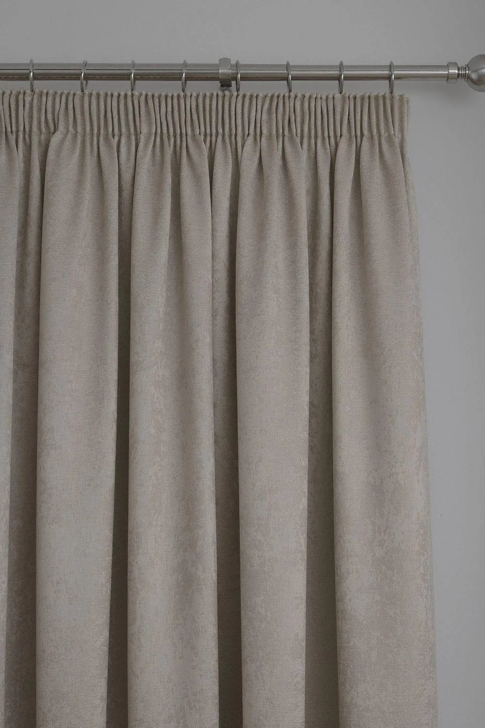 Fusion 'Galaxy' Pair of Light Reducing Thermal Effect Pencil Pleat Curtains in Natural 2
