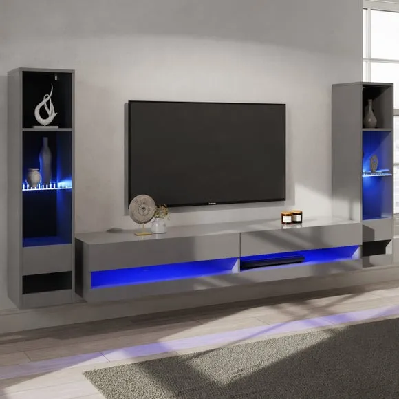 Galicia Extra Wide TV Unit with Shelving for TVs up to 75"