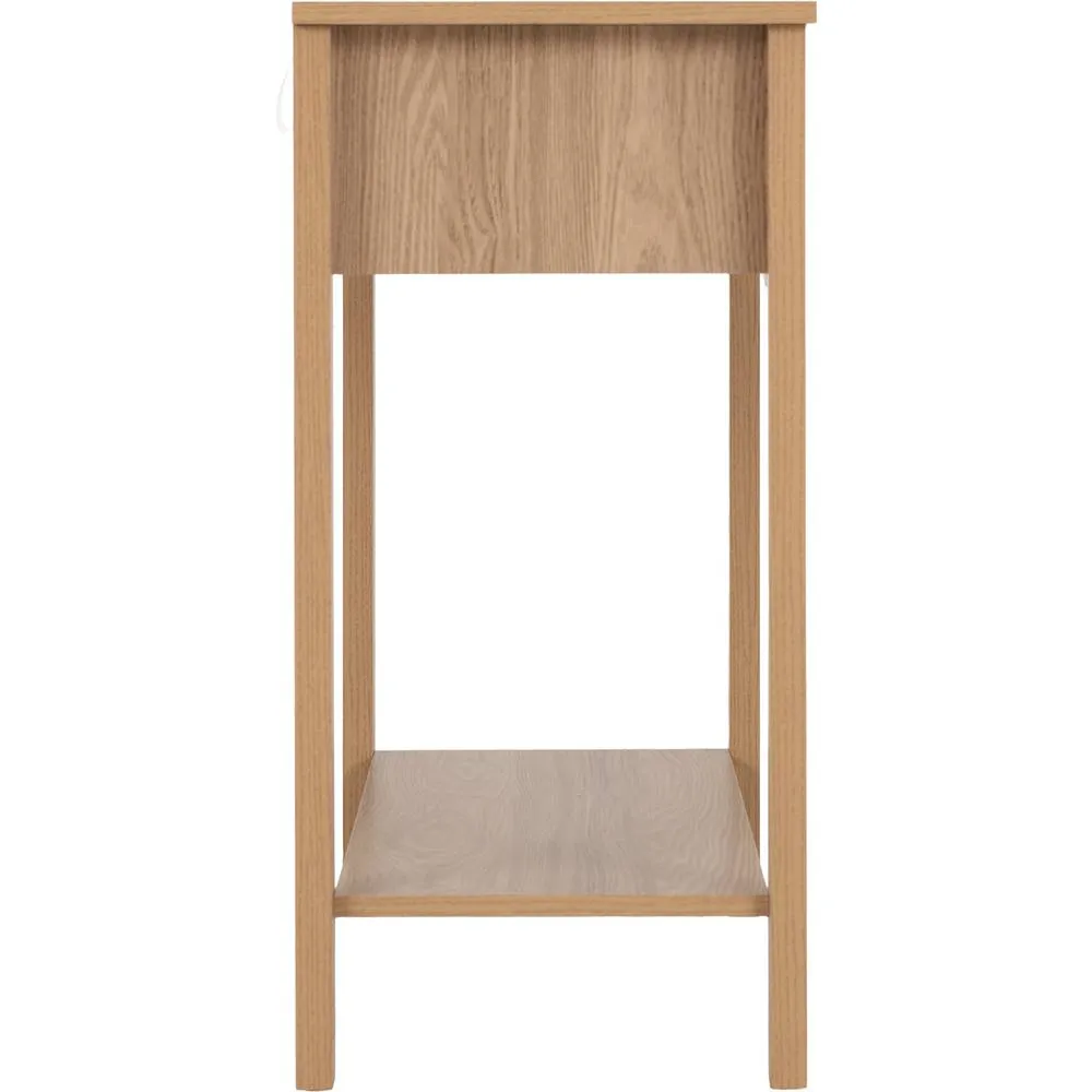 Seconique Tessa 2 Drawer Console Table in Natural 5