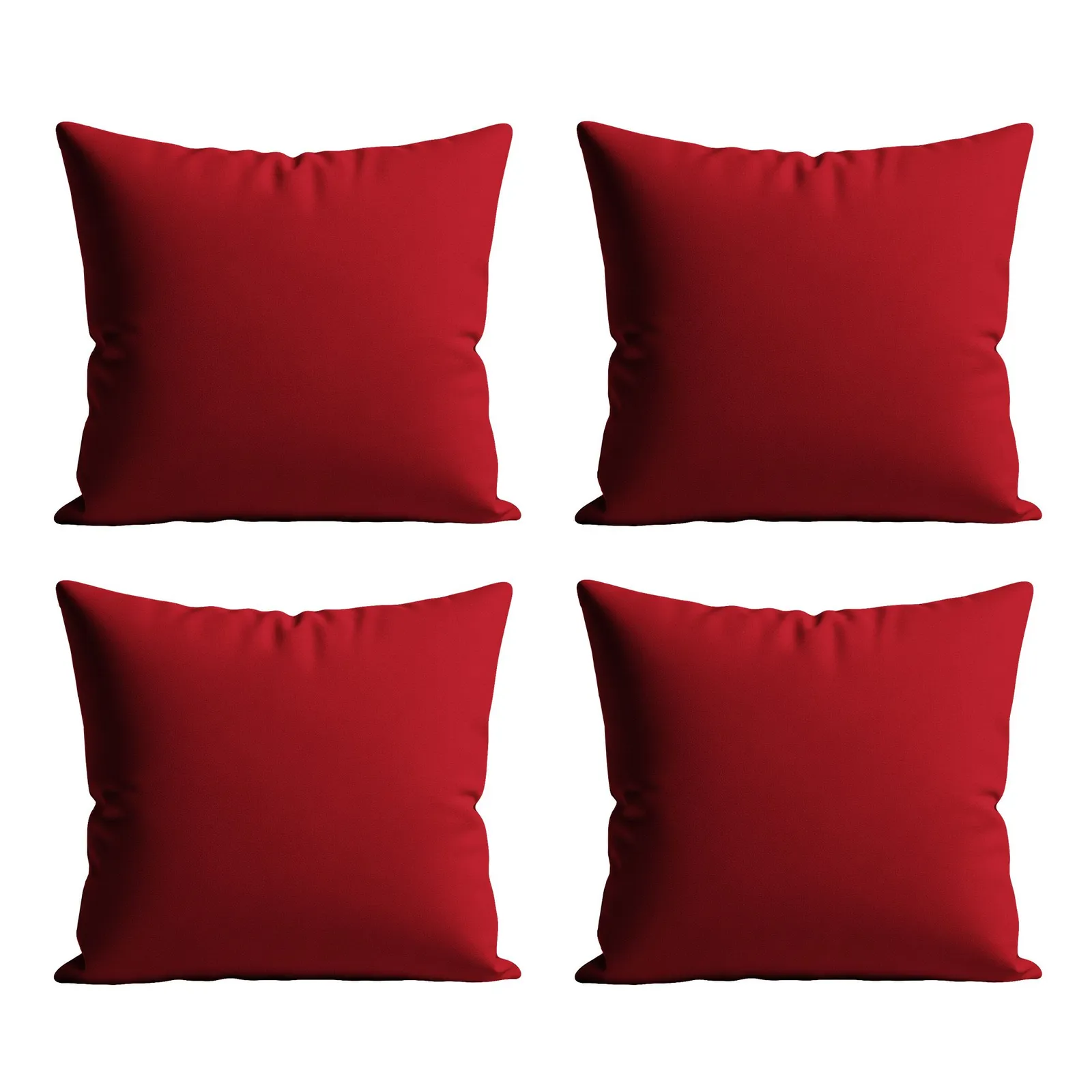 Snug City Waterproof Outdoor Garden Cushion Covers Patio Cushion Cover Cases Square Pack Of 4 in Red