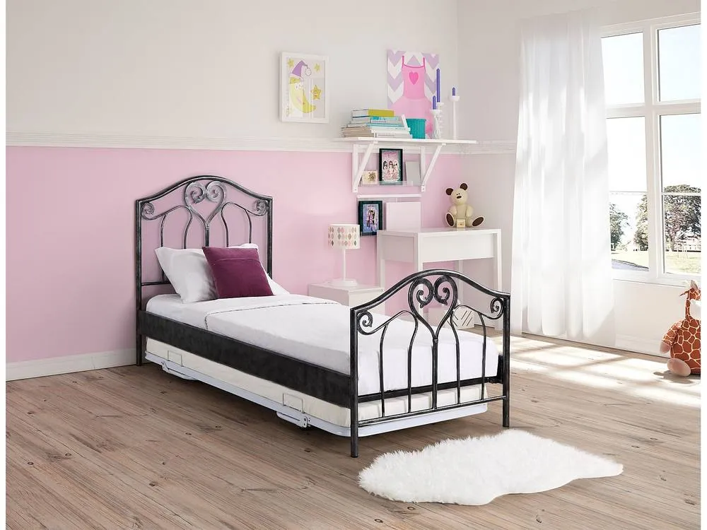 Vente-unique Folding Guest Bed - 90 X 190 Cm - Metal - White - ADONIS II 4