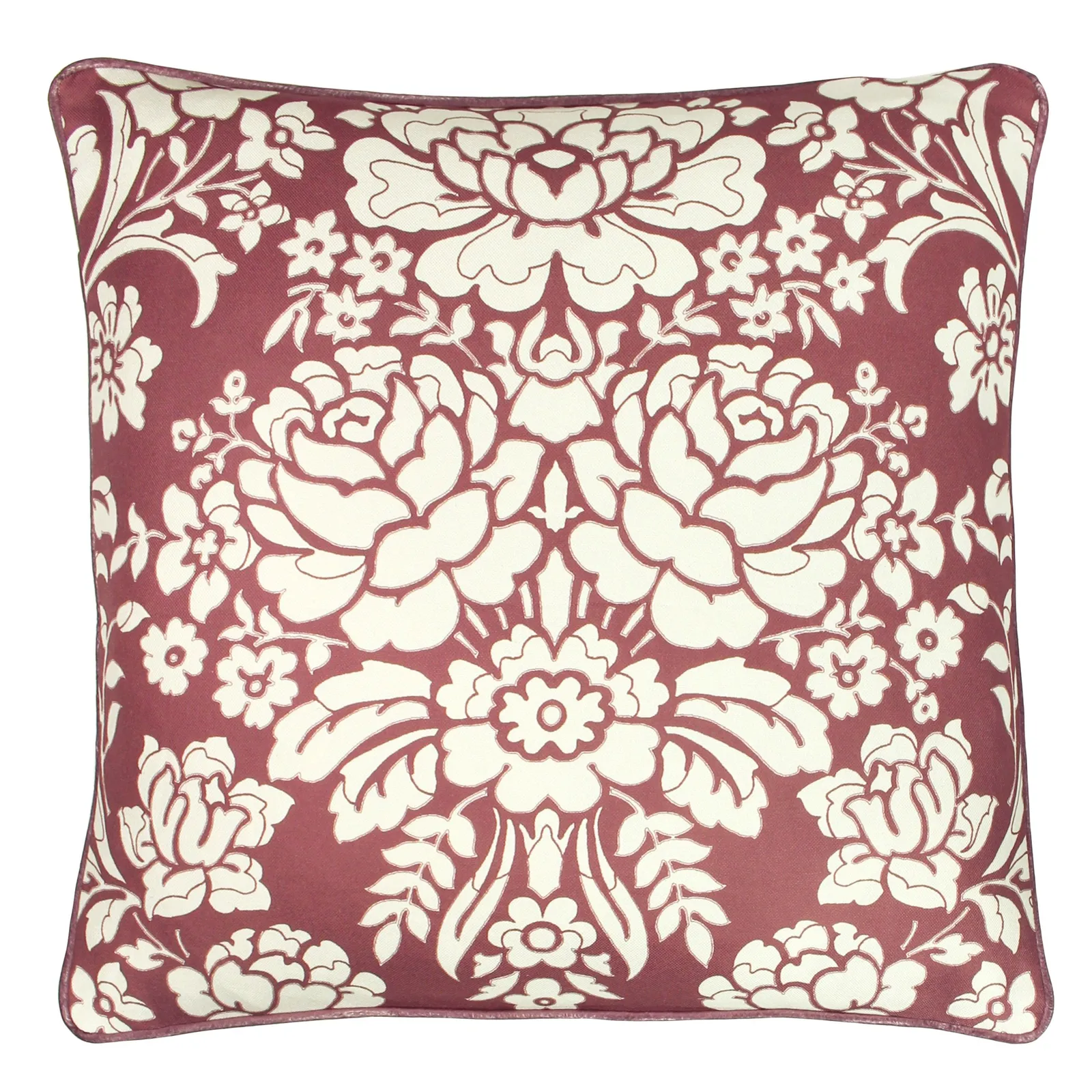 Paoletti Melrose Traditional Floral Cushion in Plum 2
