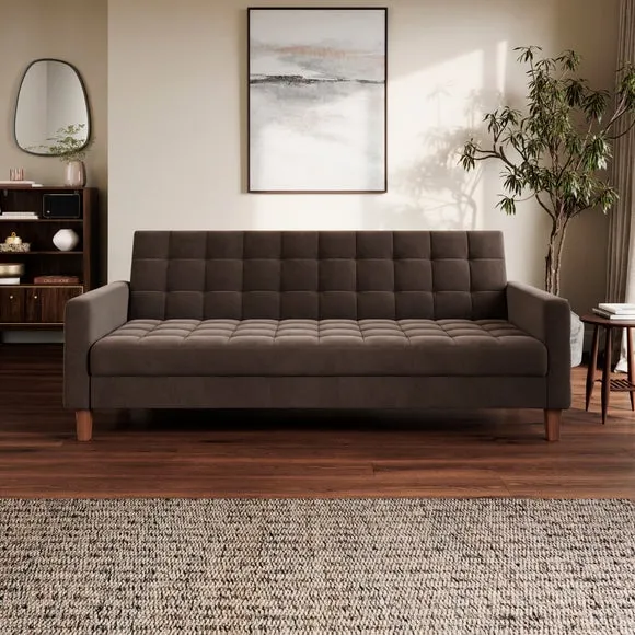 Harlow Velvet Storage Double Sofa Bed 1