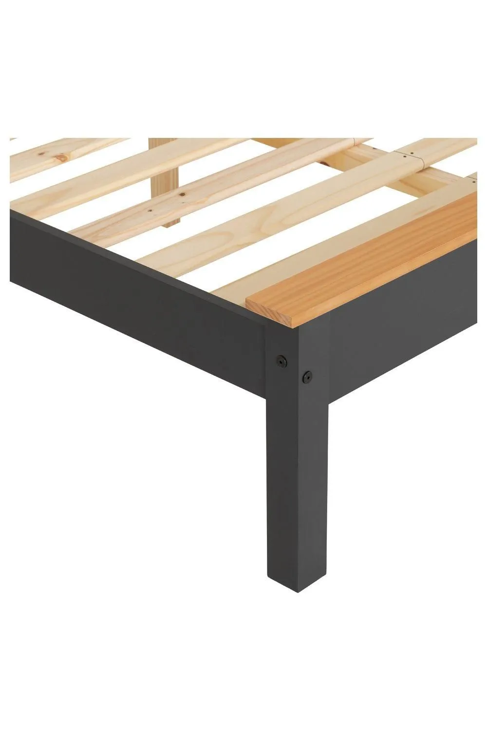Seconique Monaco 5' King Bed Low Foot End in Dark Grey 4