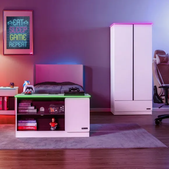 X Rocker Carbon Tek Wardrobe with Neo Fibre LED 5