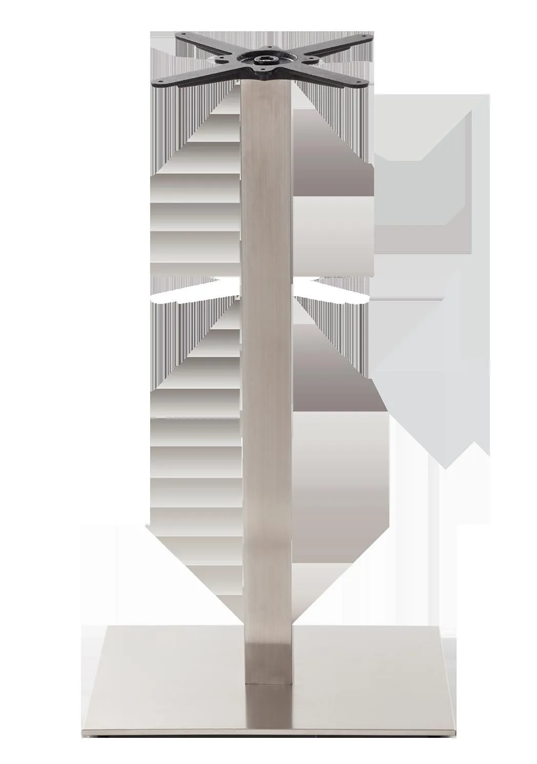 netfurniture Rectangular s/steel table base - Single 1050 mm in Silver