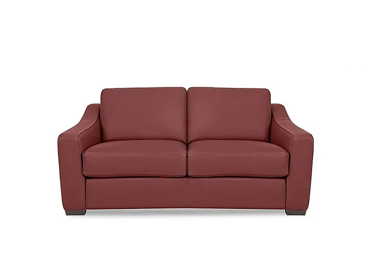 Nap 2 Seater Leather Sofa Bed - Deep Red - Sofas and Armchairs - In Time for Christmas