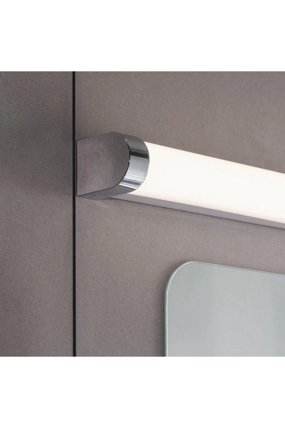 Netlighting Moda LED 1 Light Bathroom Wall White Ribbed Chrome Abs Plastic IP44 5