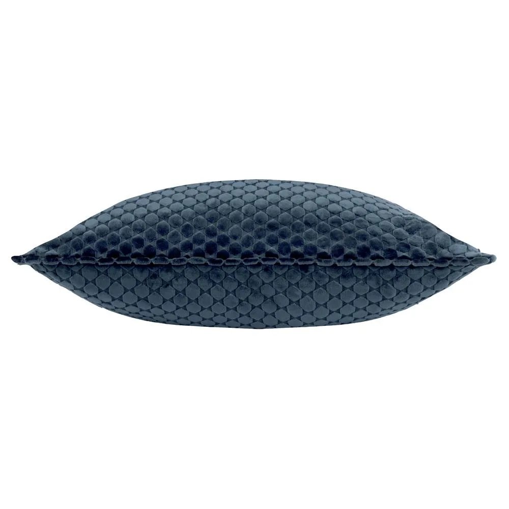 Paoletti Neptune Velvet Cushion in Navy 3