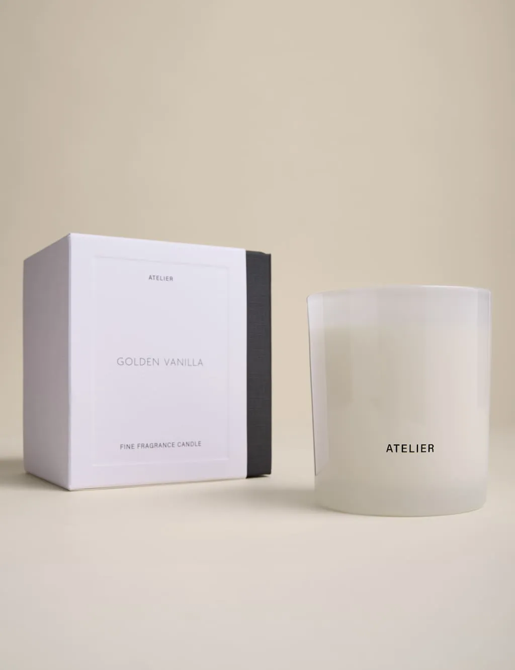 Atelier Golden Vanilla Scented Candle Black Mix