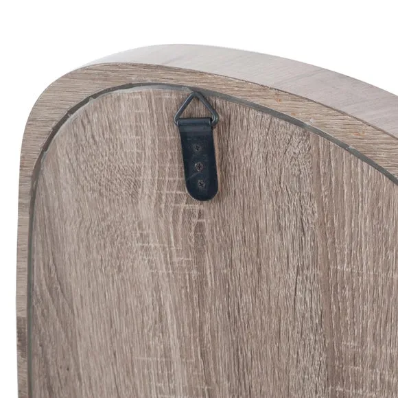 Wood Veneer Teardrop Wall Mirror 2