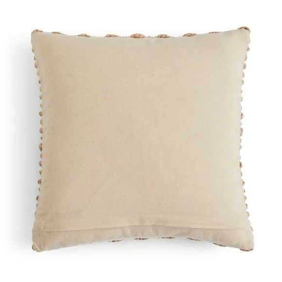 Jute Loop Striped Square Cushion 4