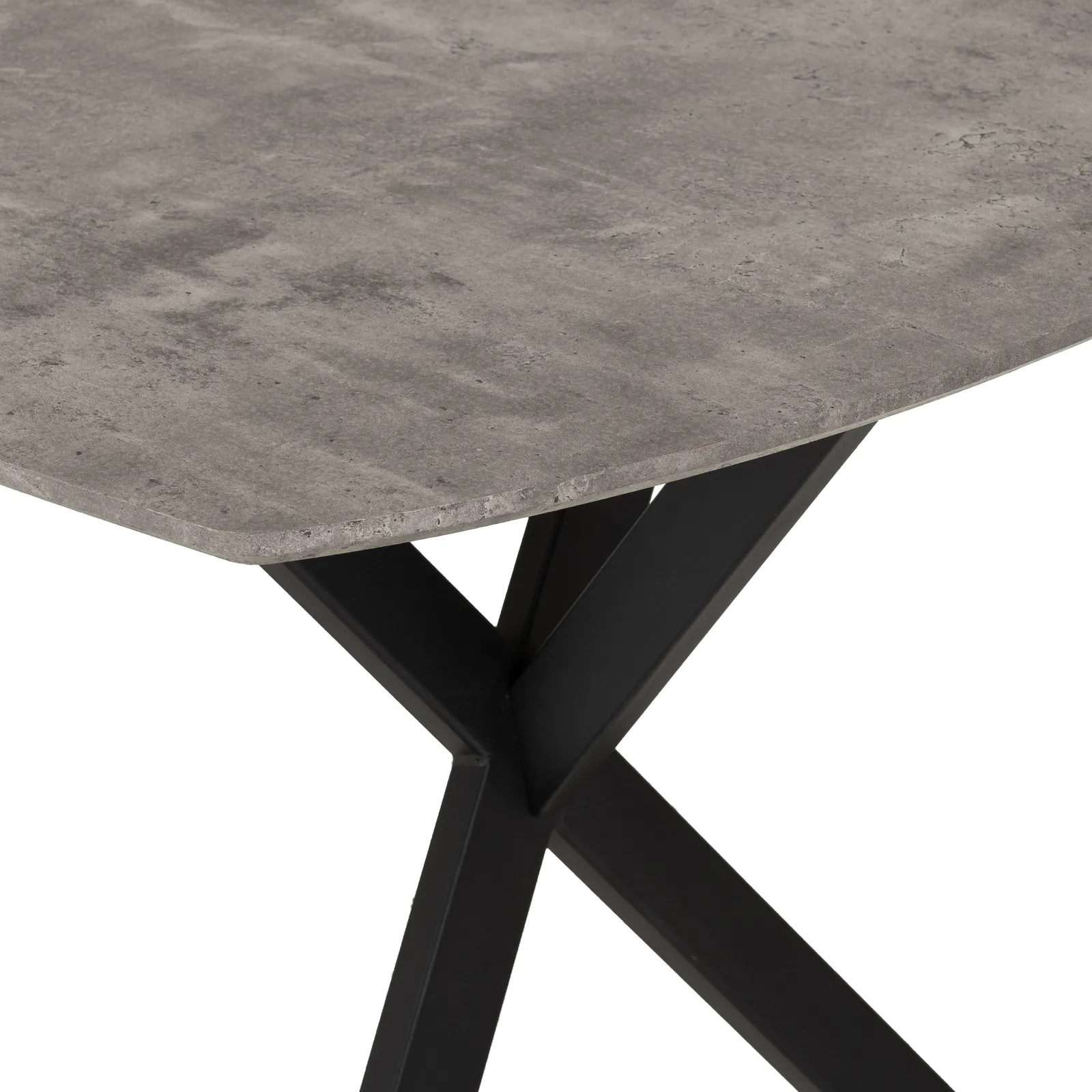Seconique Athens Concrete Effect Rectangular Dining Set with Lukas Chairs in Green 4