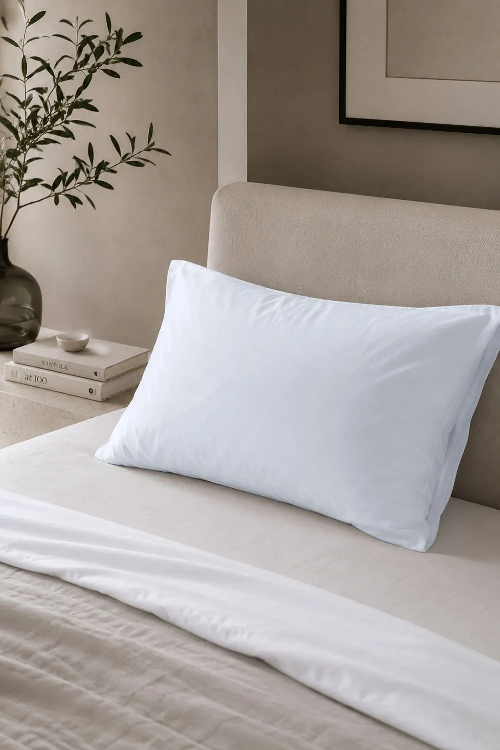 Homescapes European Linen Pillowcase, 40 x 40 cm in White 2