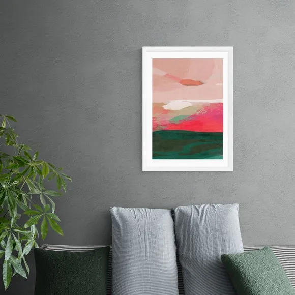 East End Prints Green & Pink Abstract II Framed Print 1