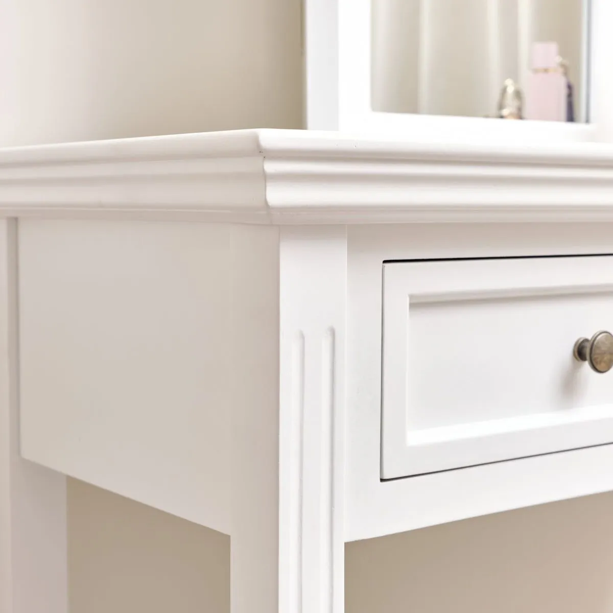 Melody Maison White 2 Drawer Console / Dressing Table - Daventry White Range 6