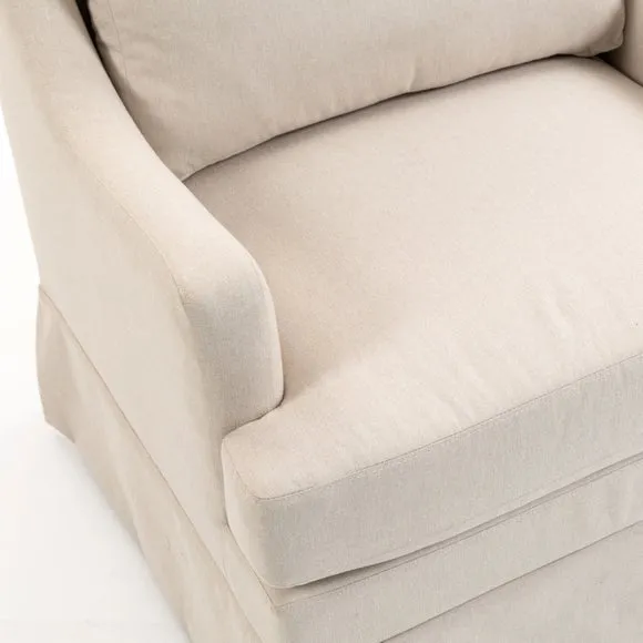 Zella Loose Cover Look Flatweave Accent Chair 4