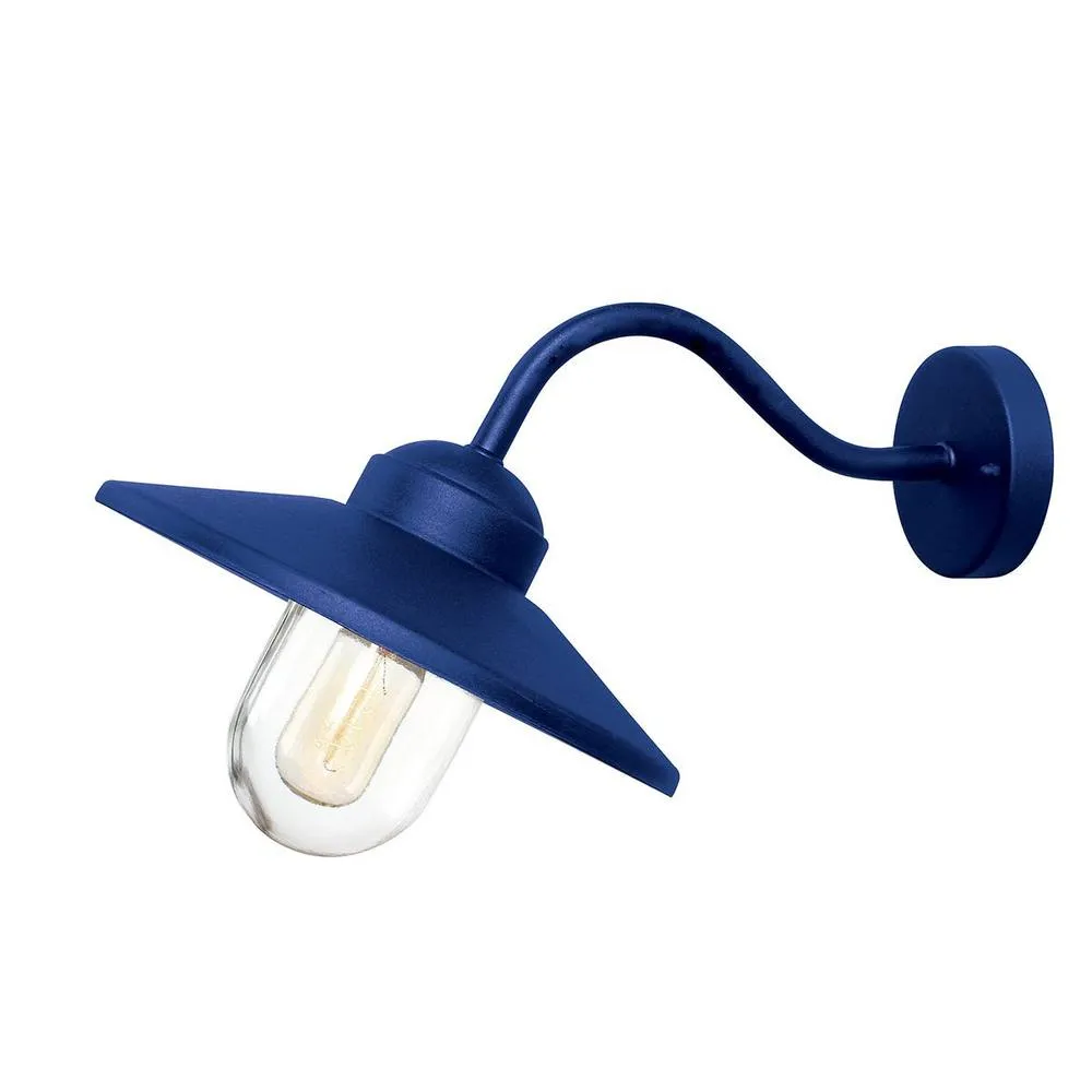 Netlighting Klampenborg 1 Light Outdoor Wall Lantern Navy Blue IP44
