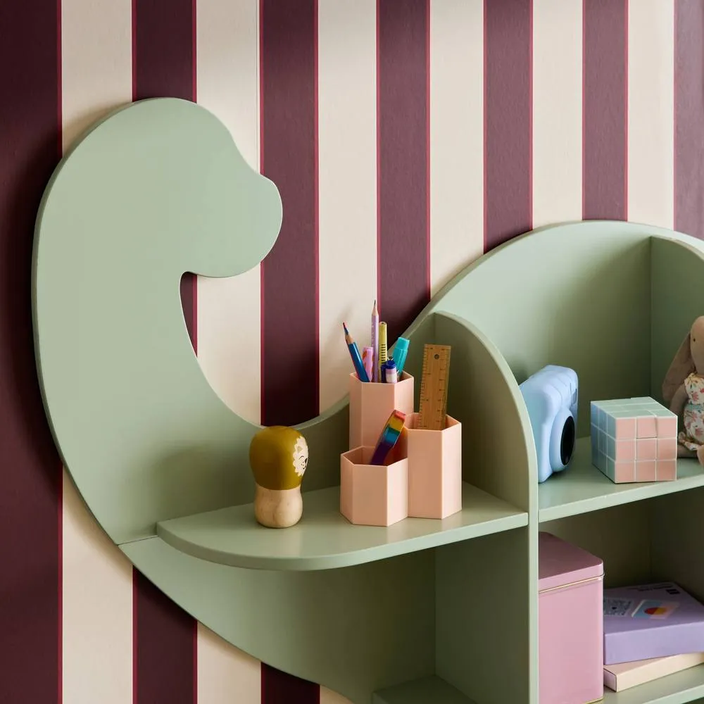 sweeek Dinosaur wall shelf 5 storage spaces in Green 6