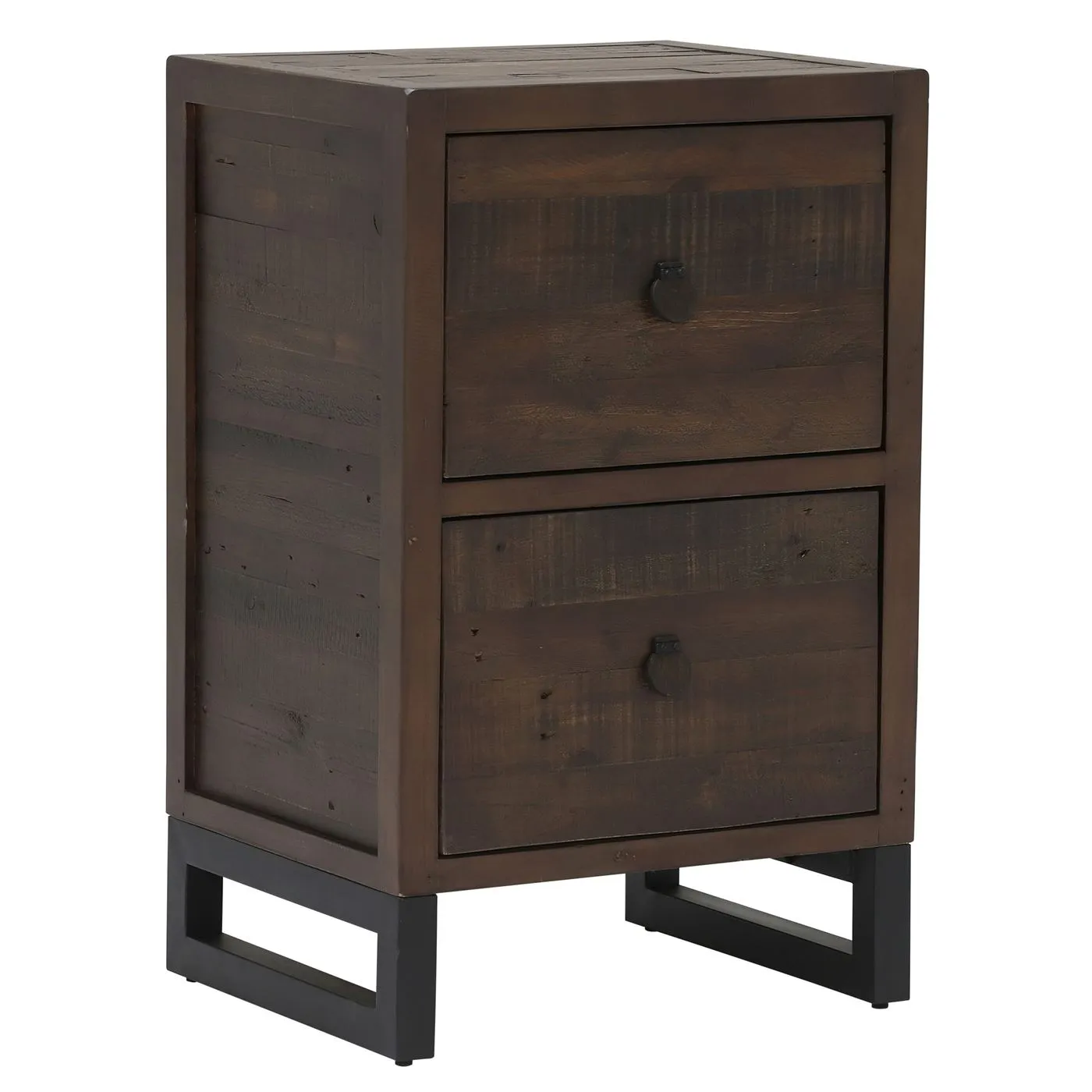 Tacoma Reclaimed Wood 2 Drawer Office Cabinet