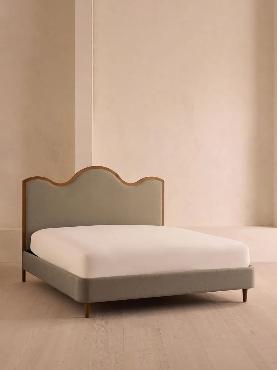 Aubrey Bed, Superking, Linen, Mushroom