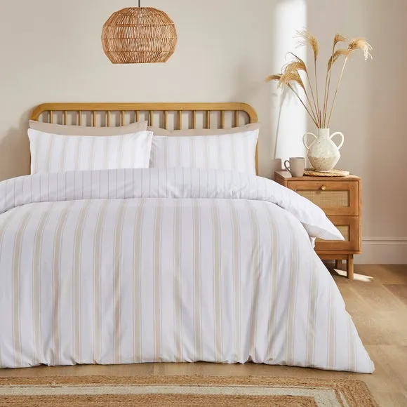 Lawson Stripe Polycotton Duvet Cover & Pillowcase Set 1