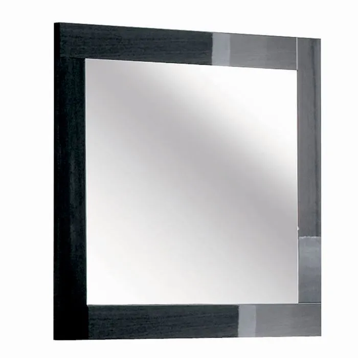 Borgia Bedroom Mirror, Grey High Gloss