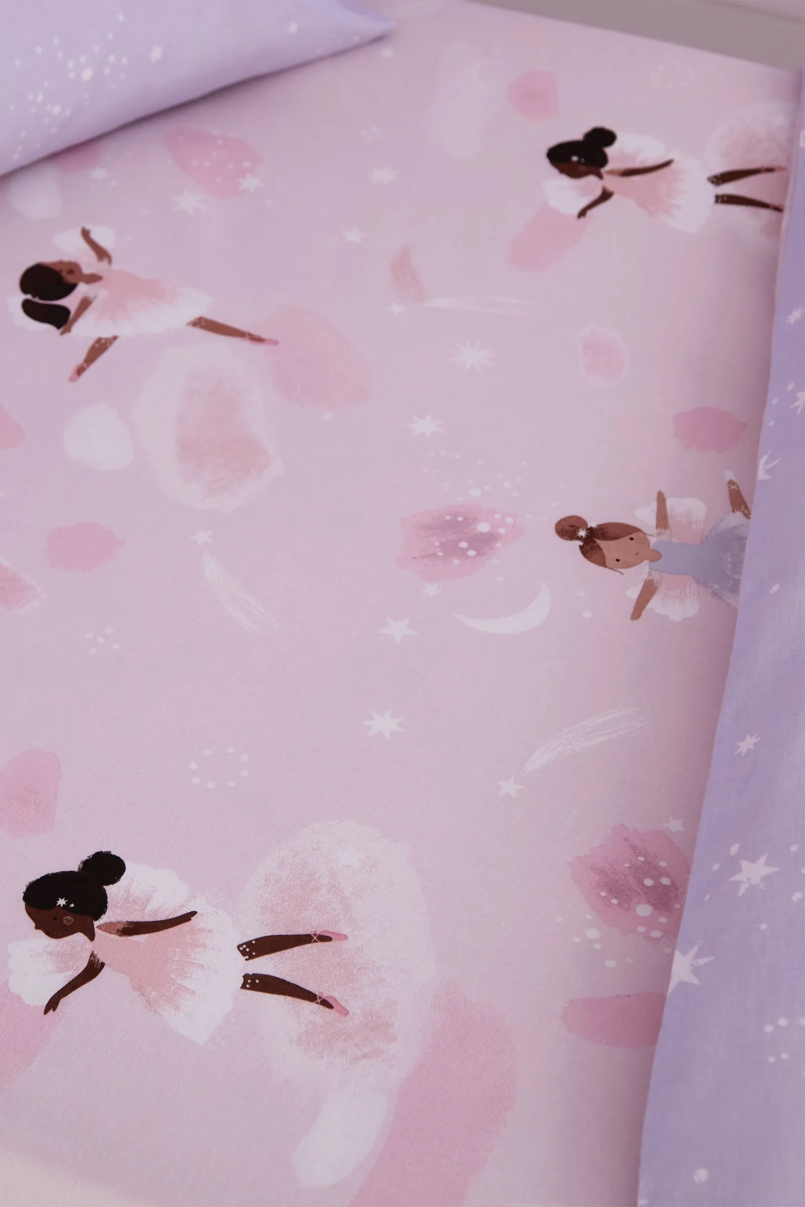Catherine Lansfield 'Dancing Fairies' Fitted Sheet in Pink 1