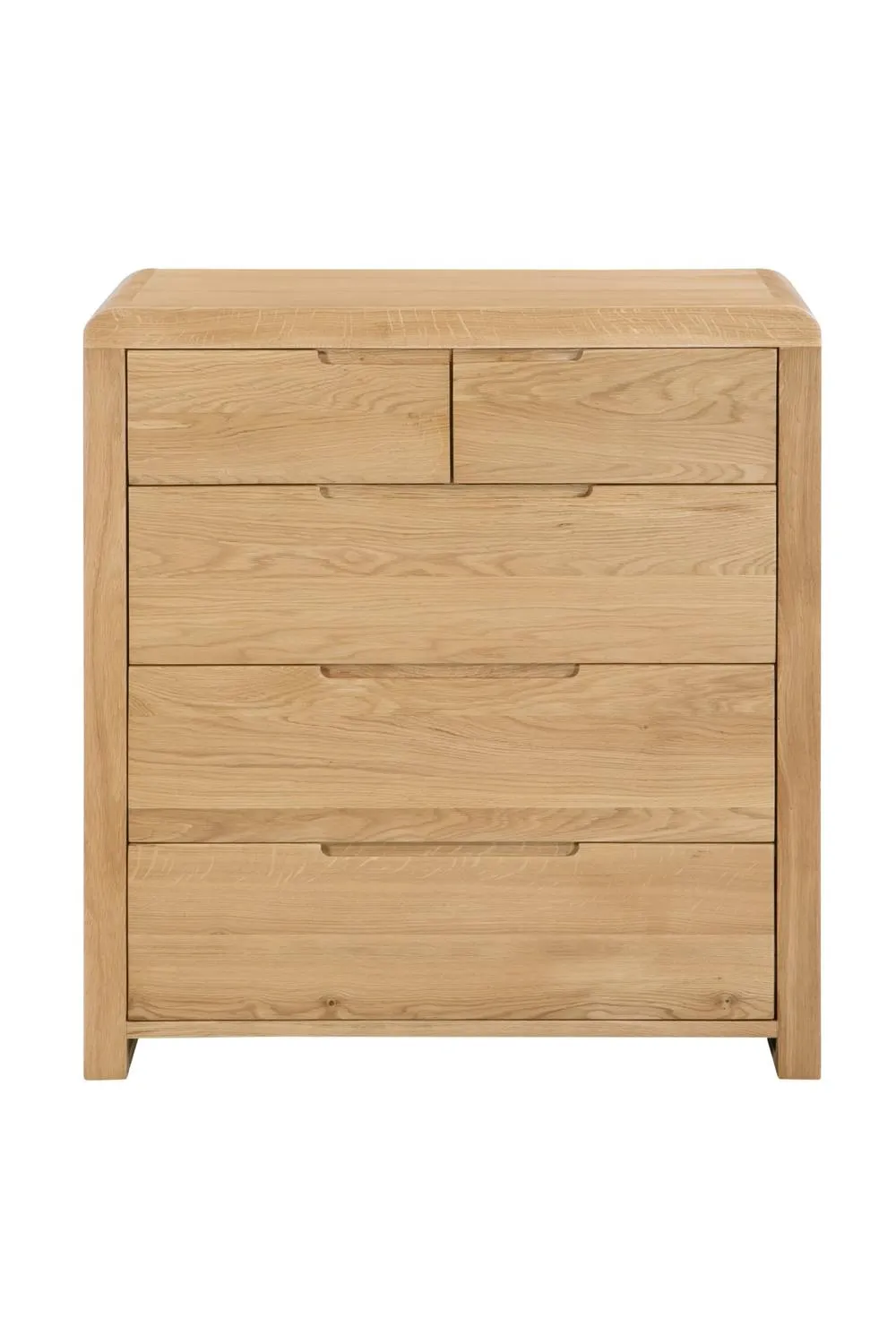Julian Bowen Curve 5 Drawer Chest (3+2) in Light Oak 5