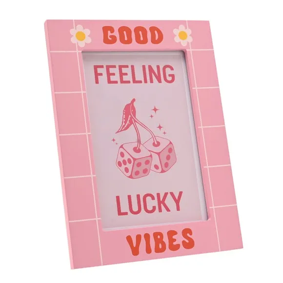 The Feel Good Club Set of 2 Lucky You and Good Vibes Photo Frames 2